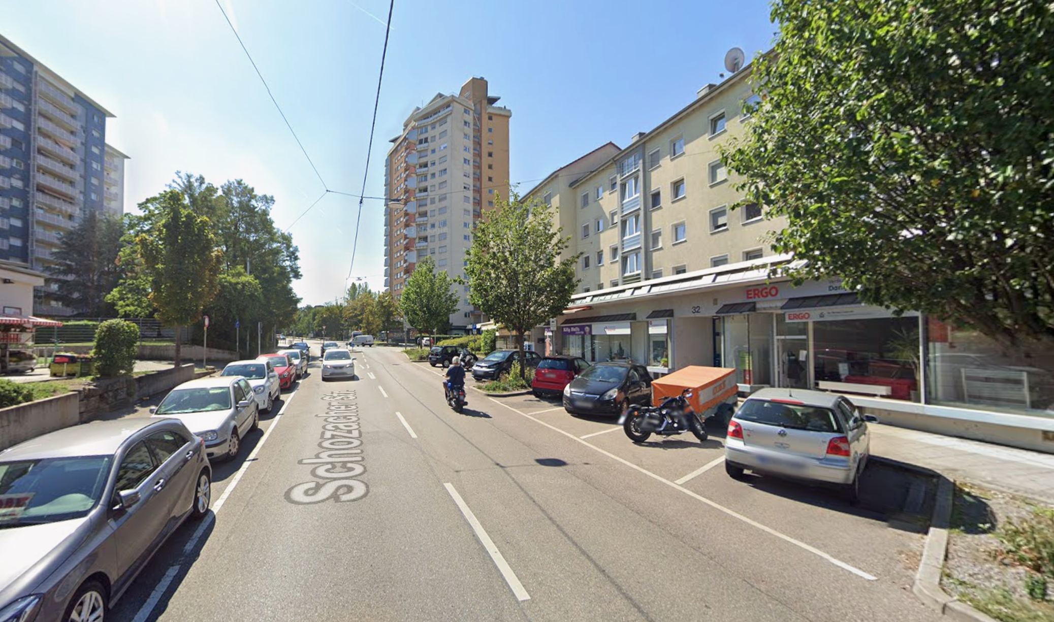 Straßenansicht der Abgabestelle Stuttgart in der Schozacher Straße.